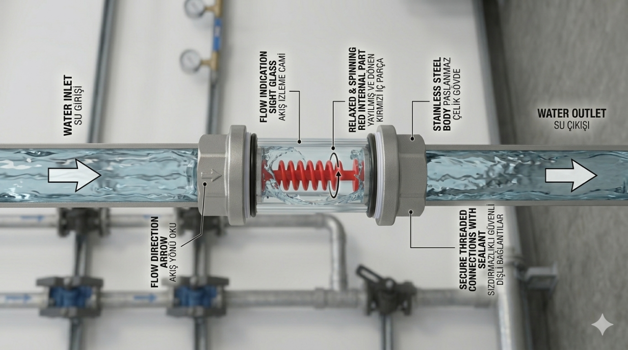 Sıvı Hatlarında Türbinli Akış Göstergesi 